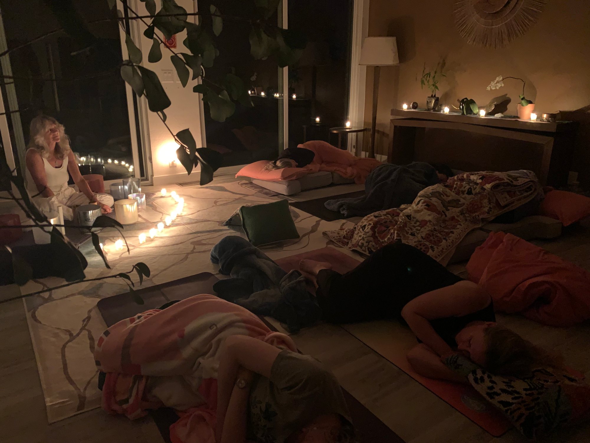 Candlelit sound bath