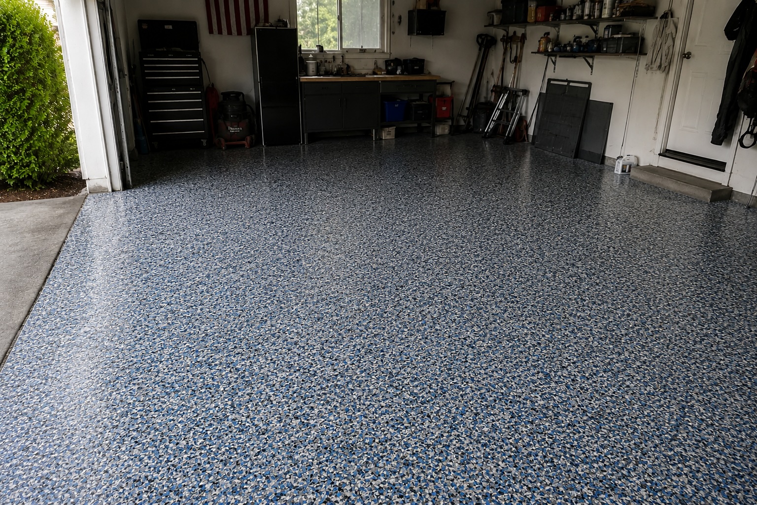 Flake Epoxy Garage Floor by Bear Bond Epoxy in Sonoma County
