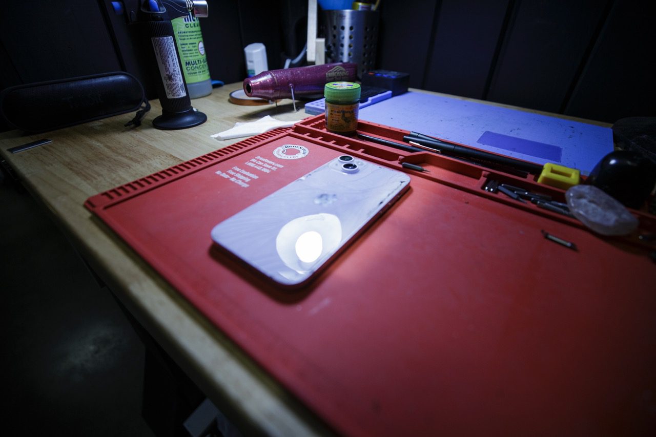 Repair technician workspace at Redding Smart Repair in Redding, CA