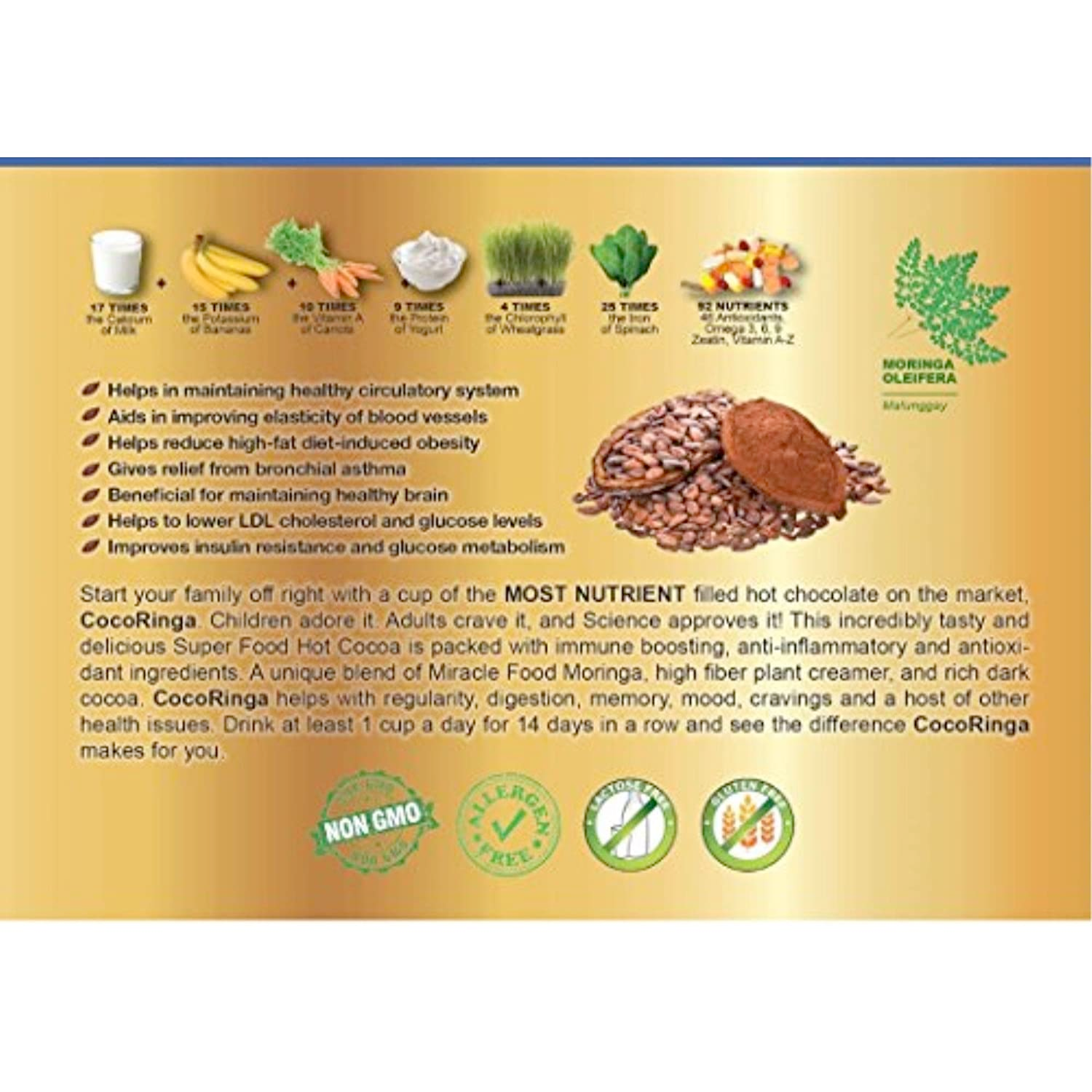 Cocoringa Moringa Hot Chocolate