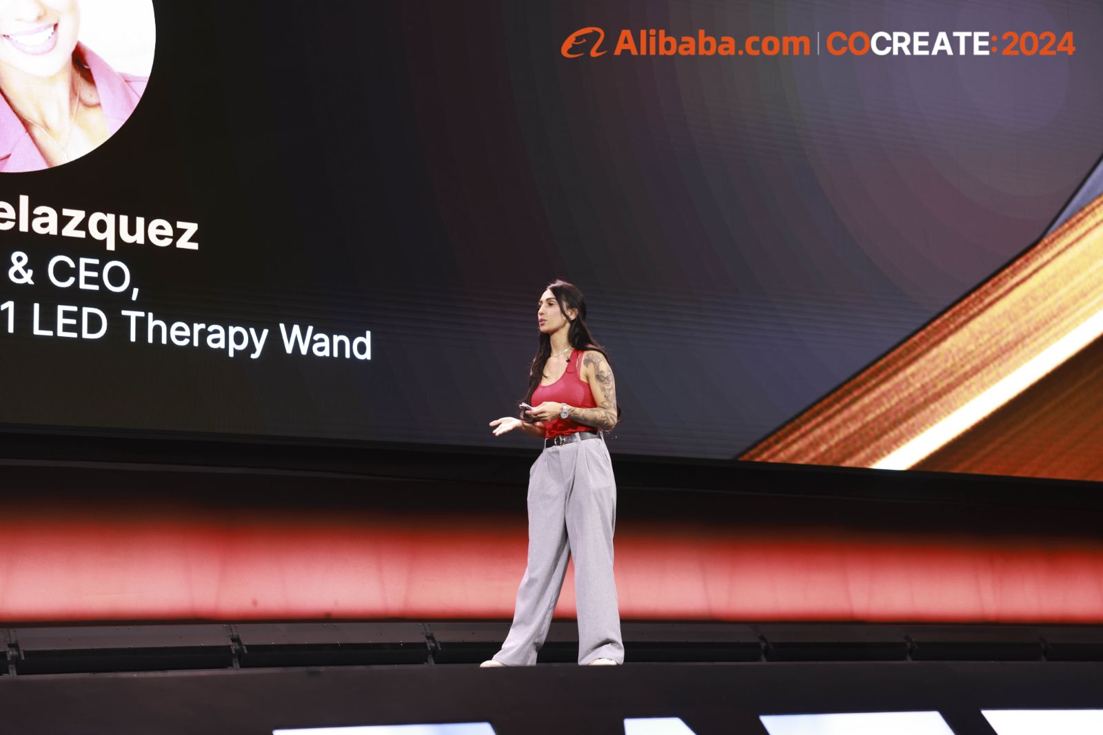 Araceli Velazquez speaking at Alibaba CoCreate 2024