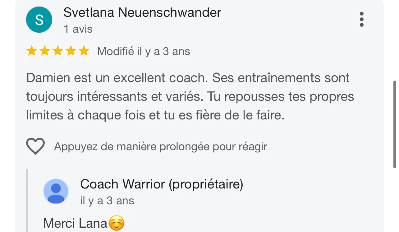 Témoignage cliente Queens Fight 1