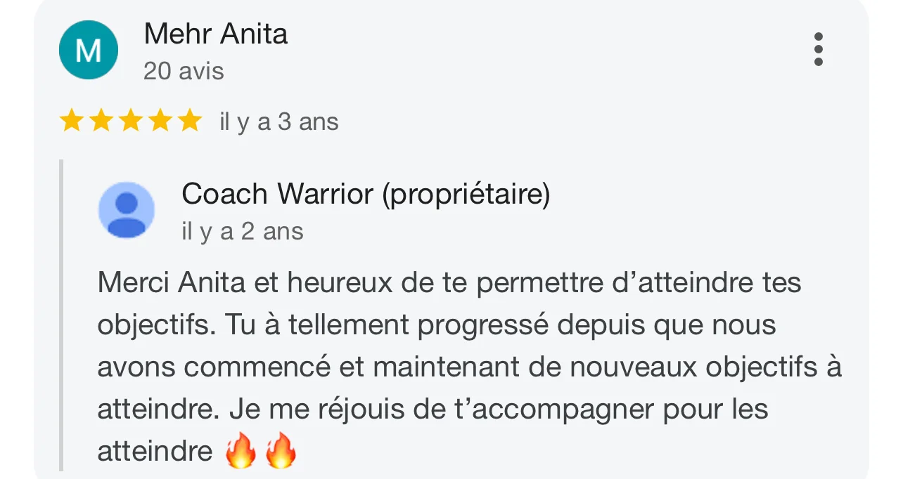 Témoignage cliente Queens Fight 15