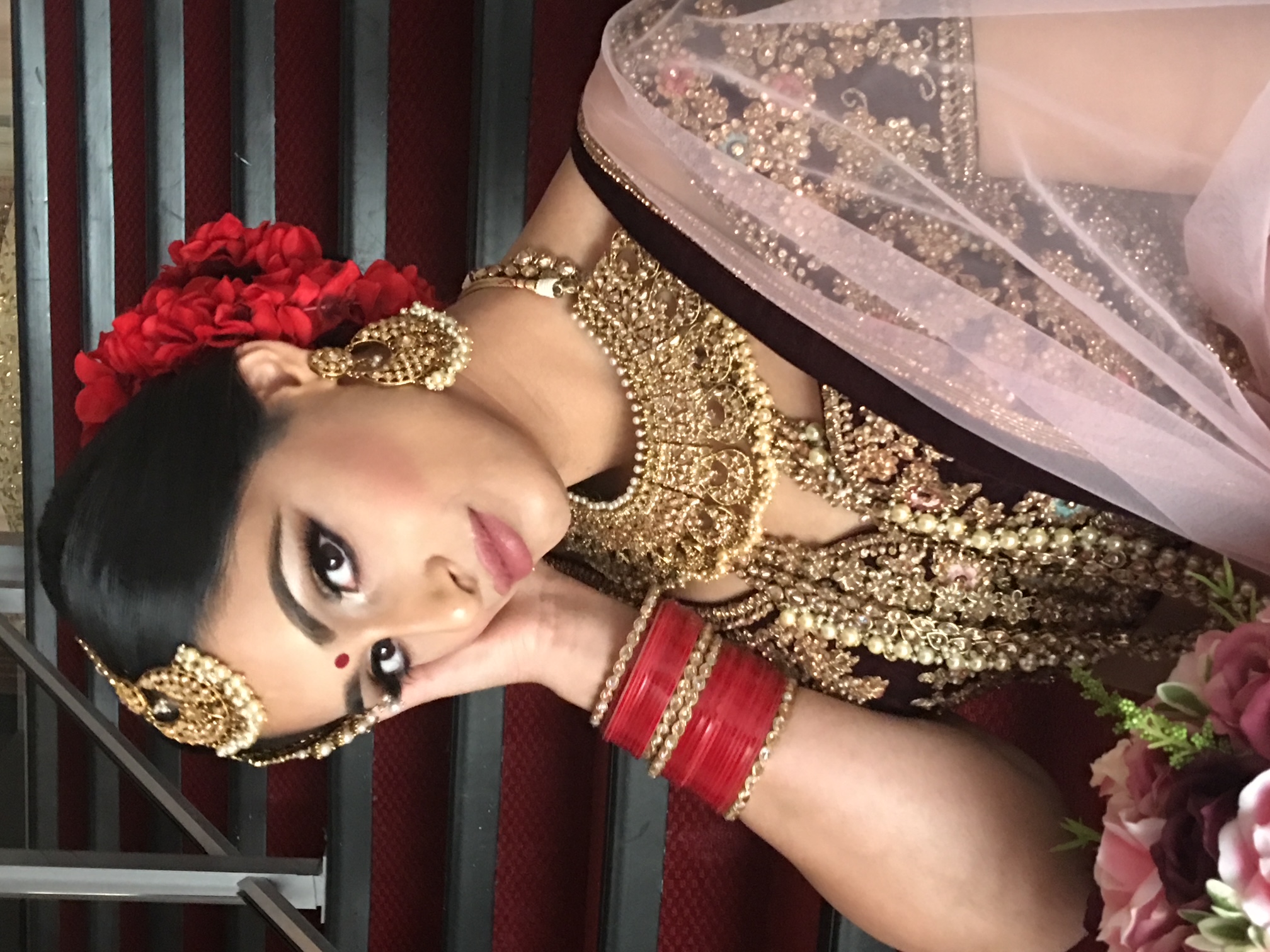 Radiant bridal glam look