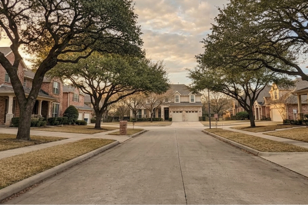 Residential street in Jollyville Austin showing practical suburban living near the 183 corridor
