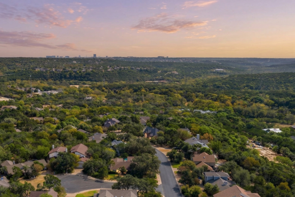 Balcones Village Spicewood Estates Austin neighborhood with established homes, mature trees, and golf course community setting