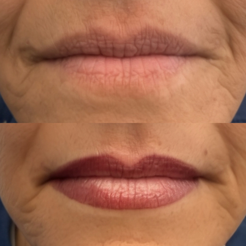 Natural lip blush permanent lip color result near Gilbert AZ