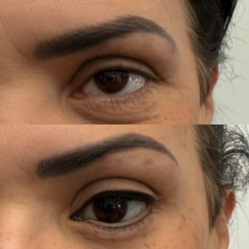Natural permanent eyeliner cosmetic tattoo result by Fine Arts Permanent Cosmetics