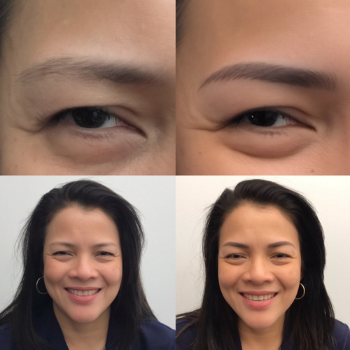 Natural microblading eyebrows result in Chandler AZ by Fine Arts Permanent Cosmetics
