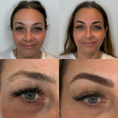 Powder ombré brows transformation near Gilbert AZ by Tracey Collett