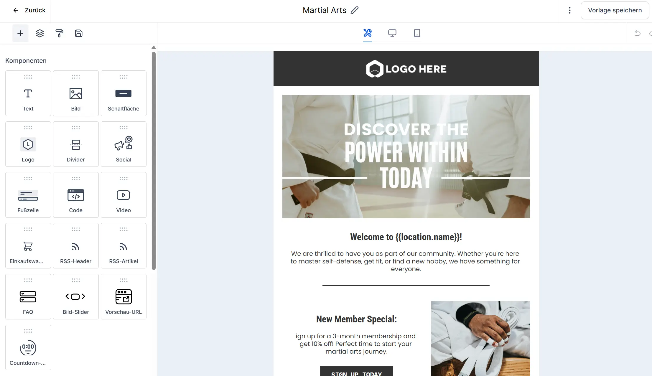 HighLevel E-Mail Marketing Vorlage