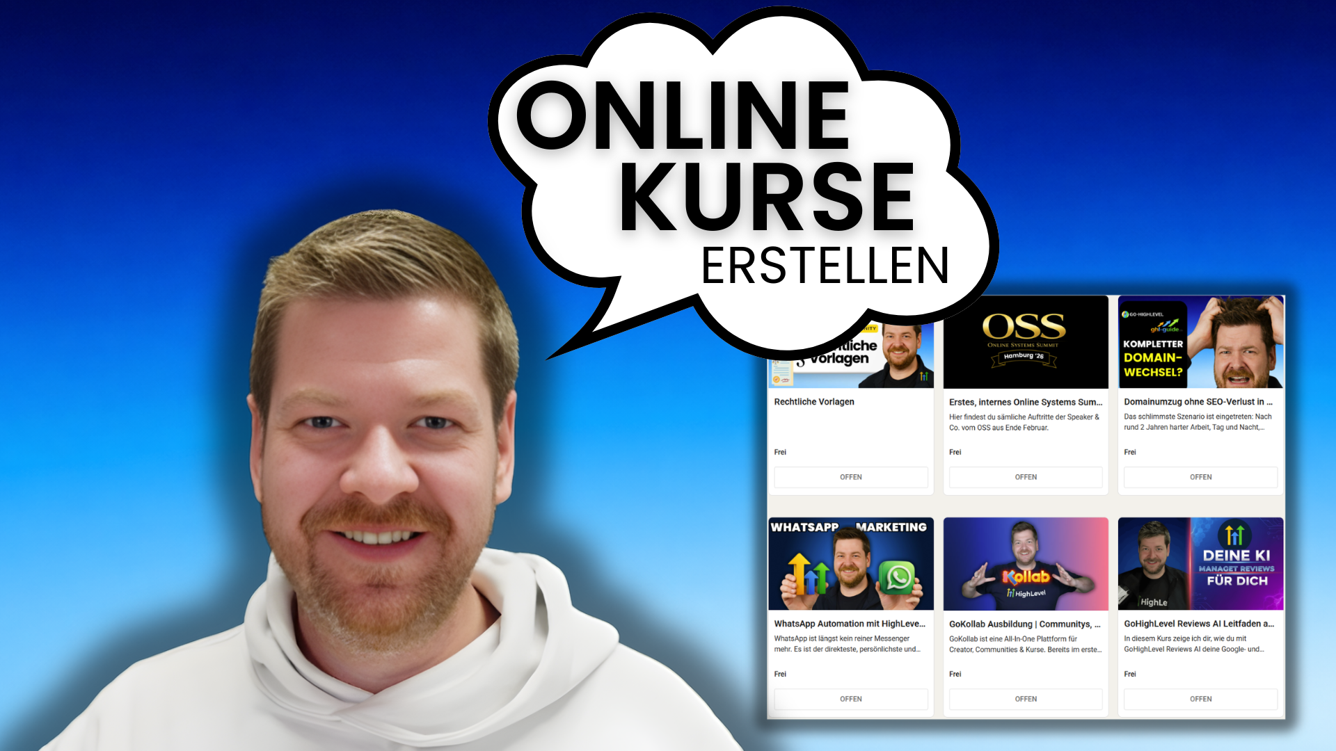 HighLevel Kurs erstellen - Onlinekurs und Mitgliederbereich Schritt für Schritt aufbauen