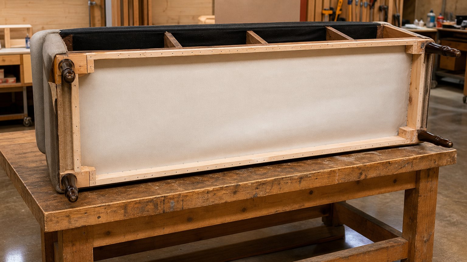 Couch and sofa reupholstery Fort Worth — in-shop fabric replacement