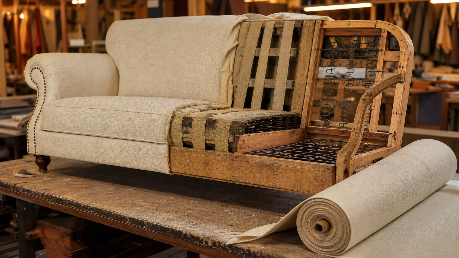 Sofa reupholstery in progress — My Upholstery Guys Fort Worth