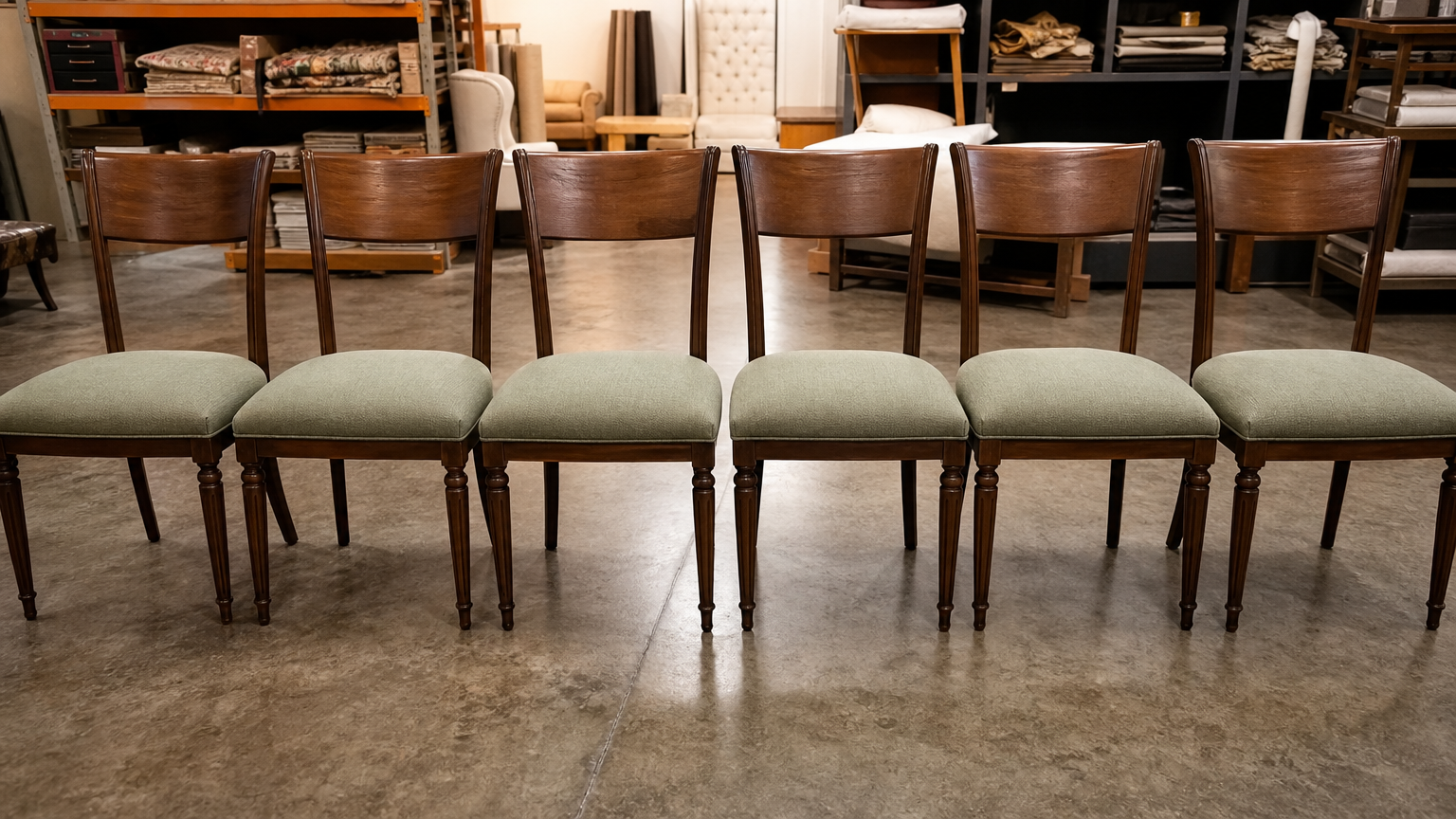 Completed dining chair reupholstery set — My Upholstery Guys Fort Worth