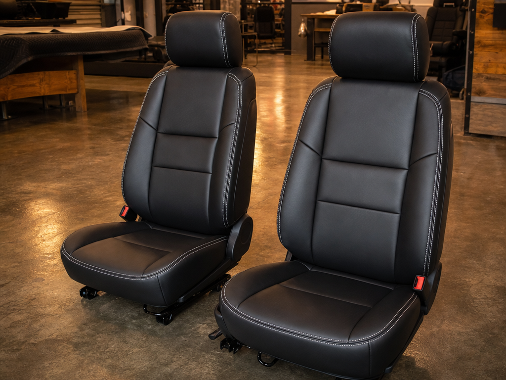 Torn car seat before repair — My Upholstery Guys Fort Worth