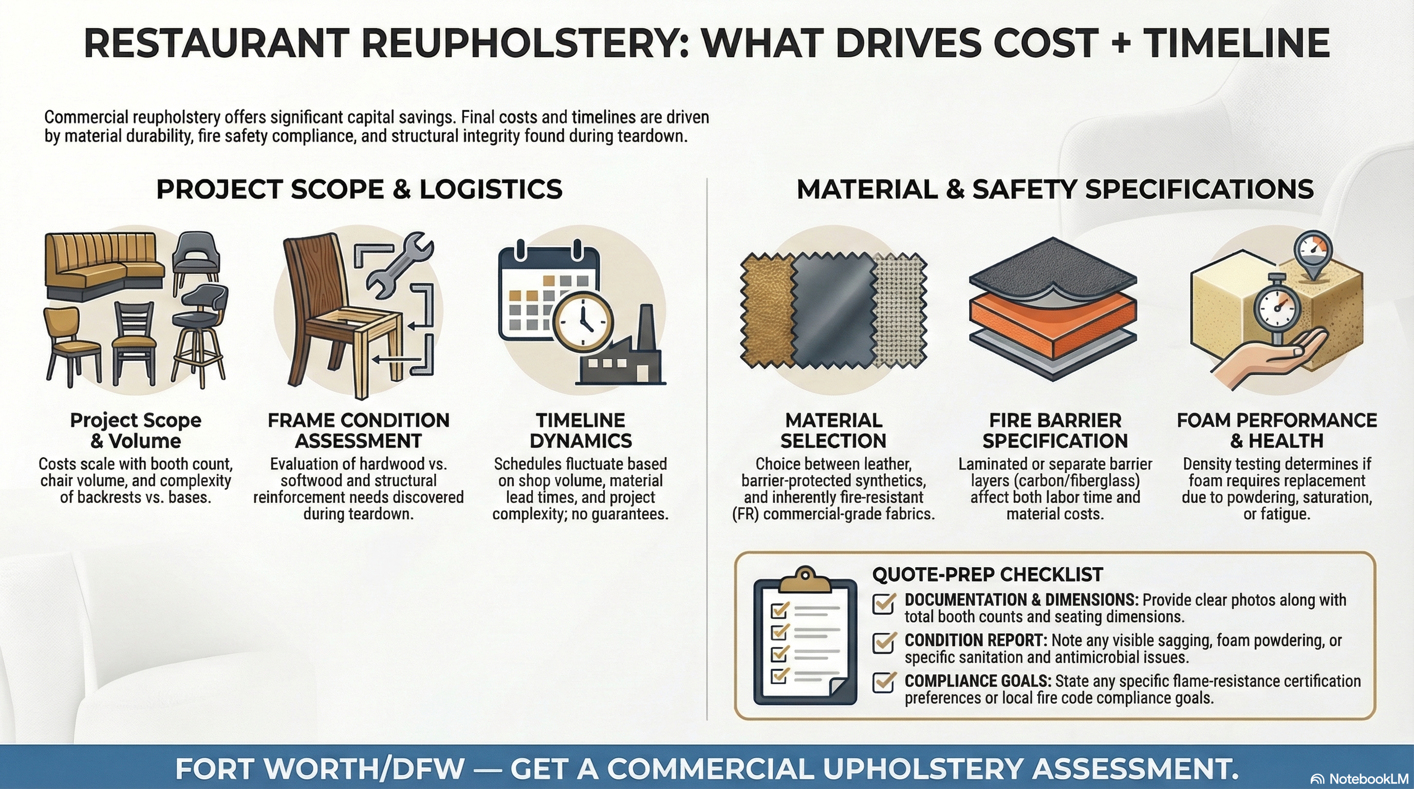 Restaurant Reupholstery Cost and Timeline