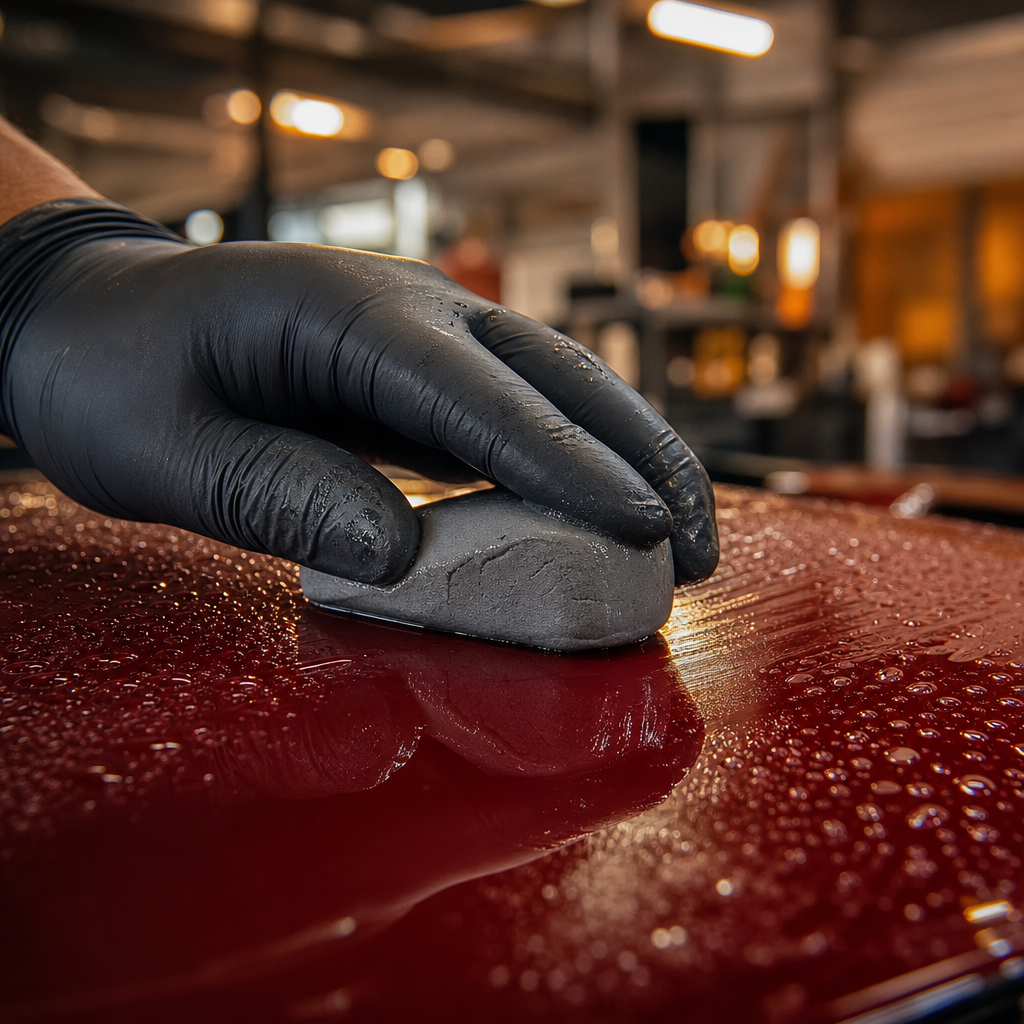 Clay bar decontamination ceramic coating prep Fort Worth
