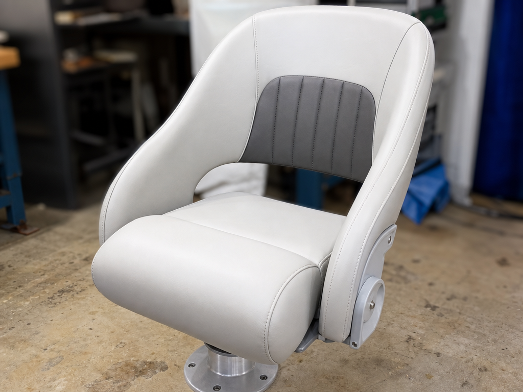 Boat seat recovering Fort Worth — marine vinyl pedestal seat