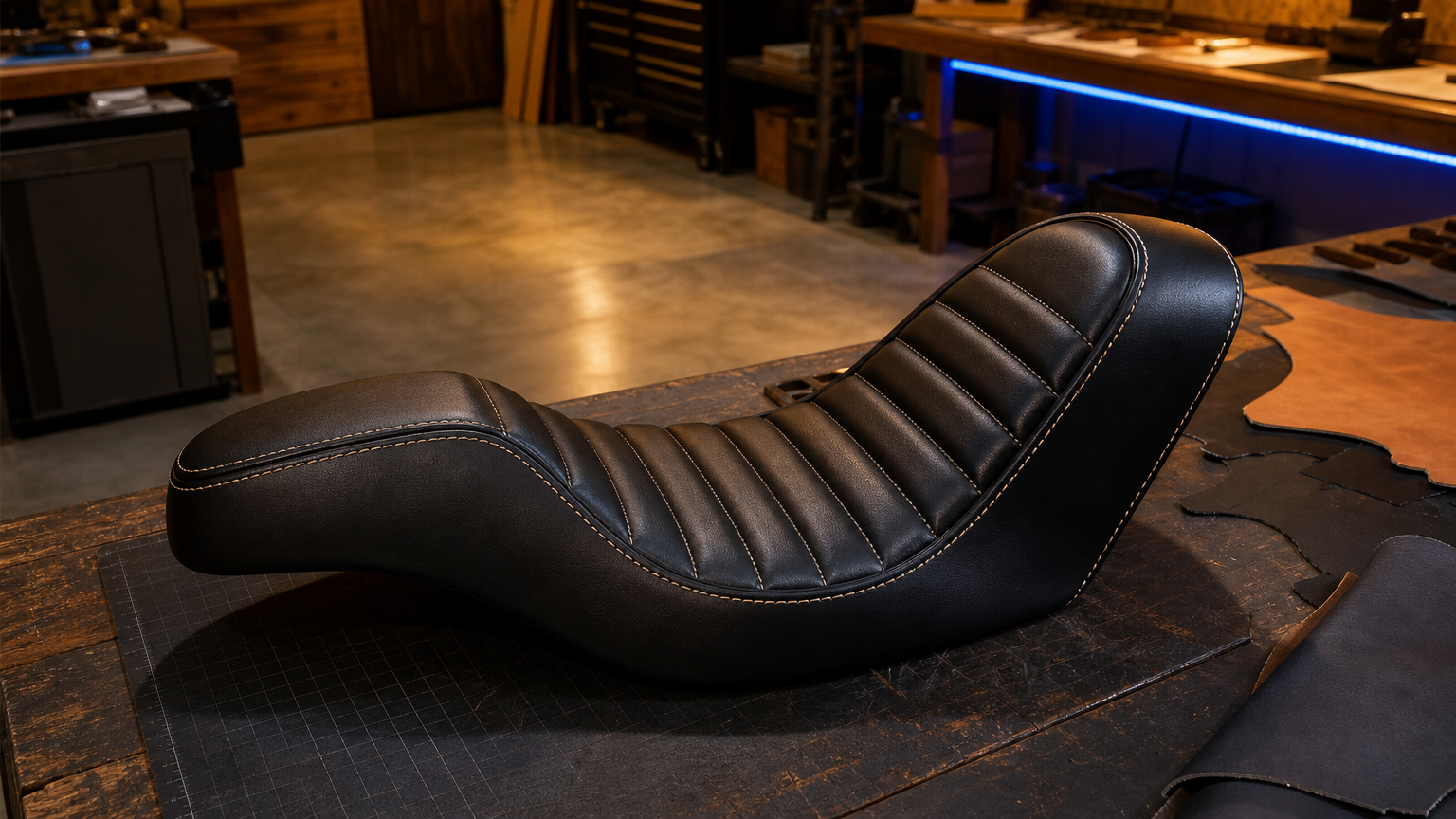 Motorcycle seat upholstery — My Upholstery Guys Fort Worth