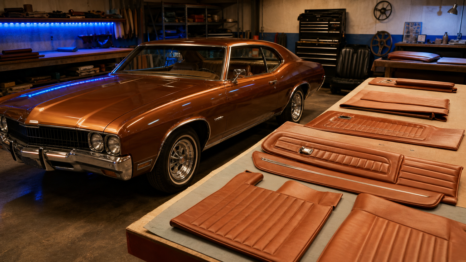 Classic car interior restoration in progress — My Upholstery Guys Fort Worth