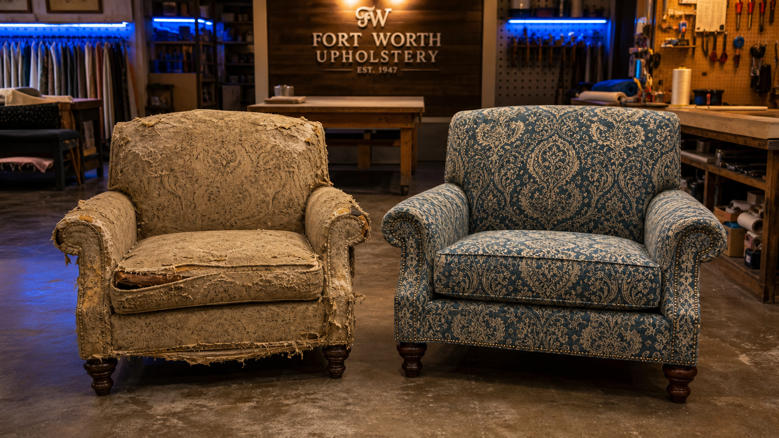 Upholster or replace furniture Fort Worth