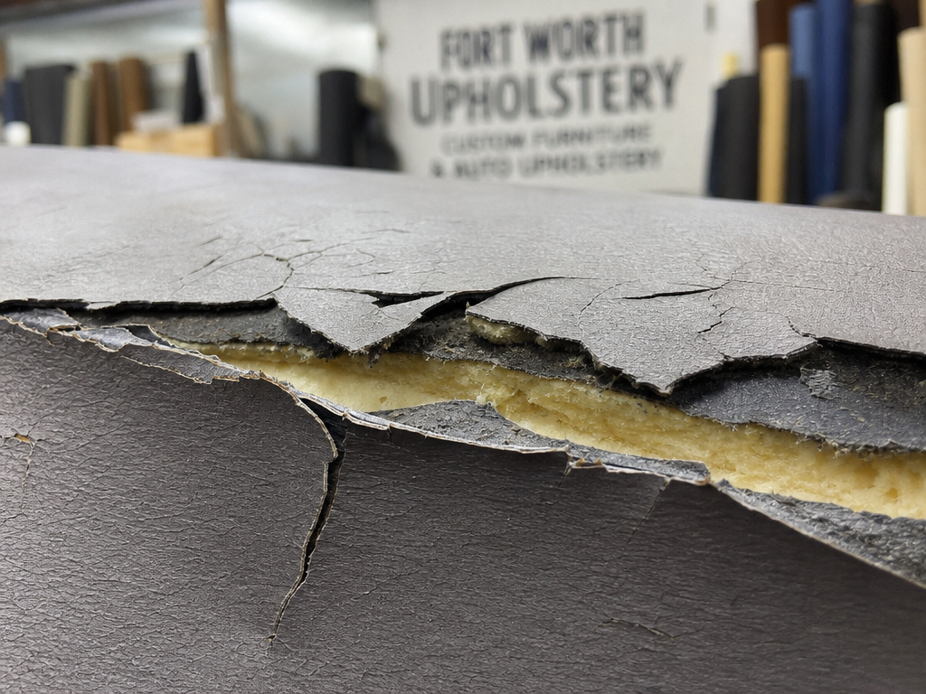 Cracked and peeling vinyl furniture upholstery — My Upholstery Guys Fort Worth