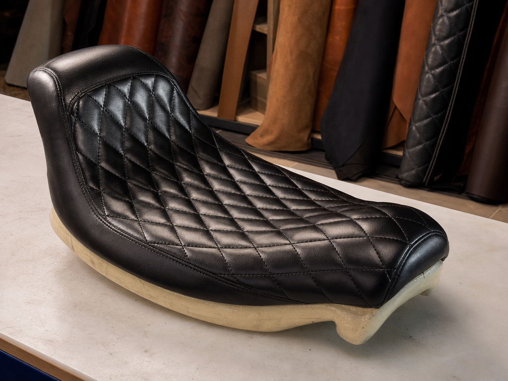 Motorcycle seat upholstery — My Upholstery Guys Fort Worth