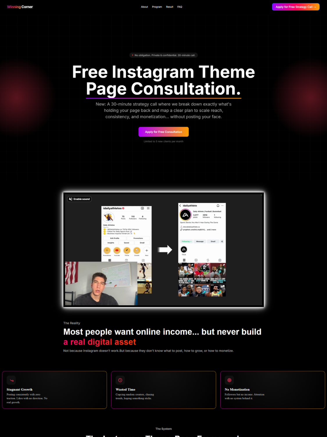 Instagram Theme Page