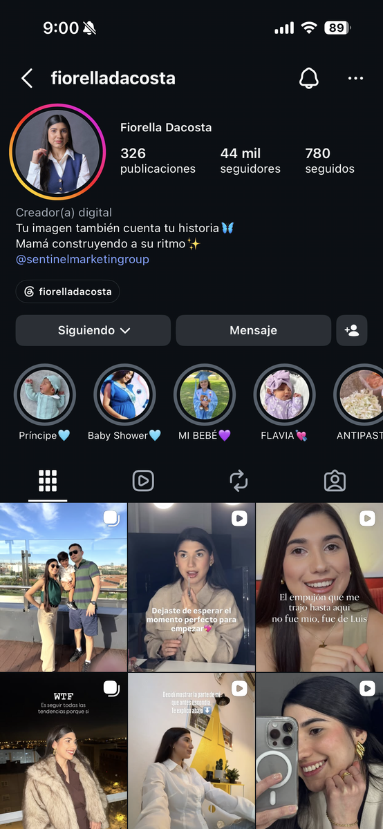 Instagram de Fiorella Dacosta