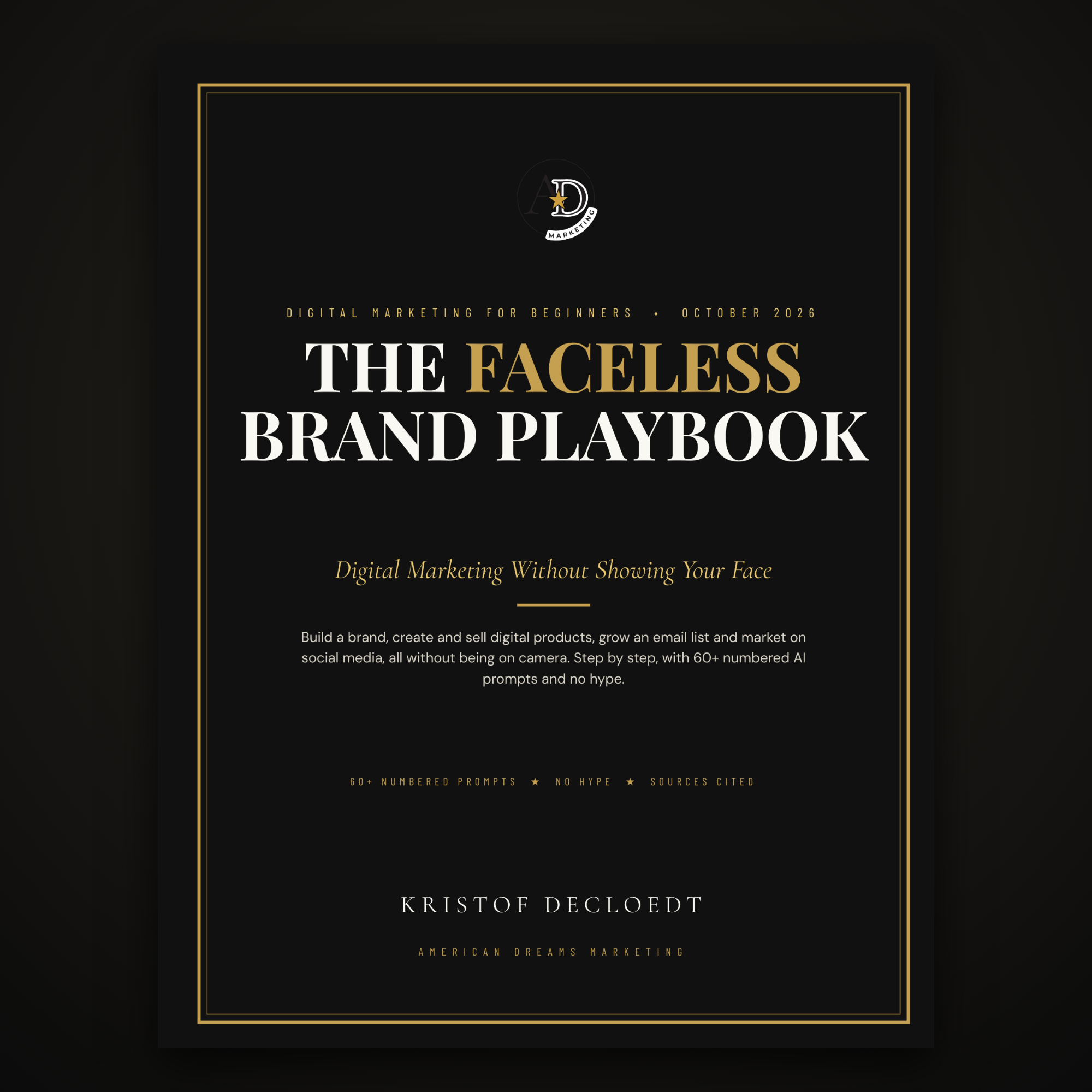 The Faceless Brand Playbook cover