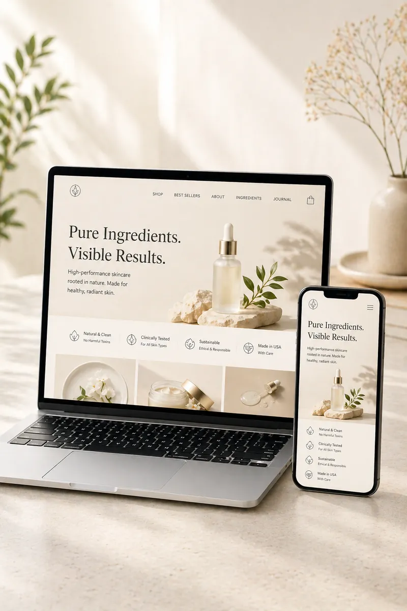 Custom website development showing clean code structure and modern web design techniques