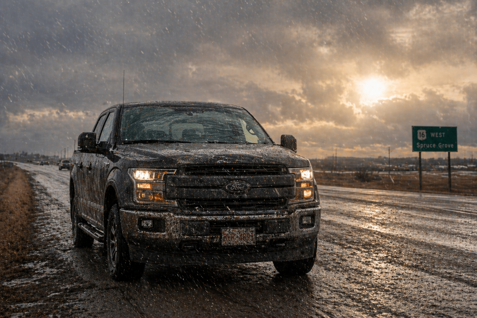 Highway vehicle wear near Spruce Grove — THCAR auto body shop serving Spruce Grove