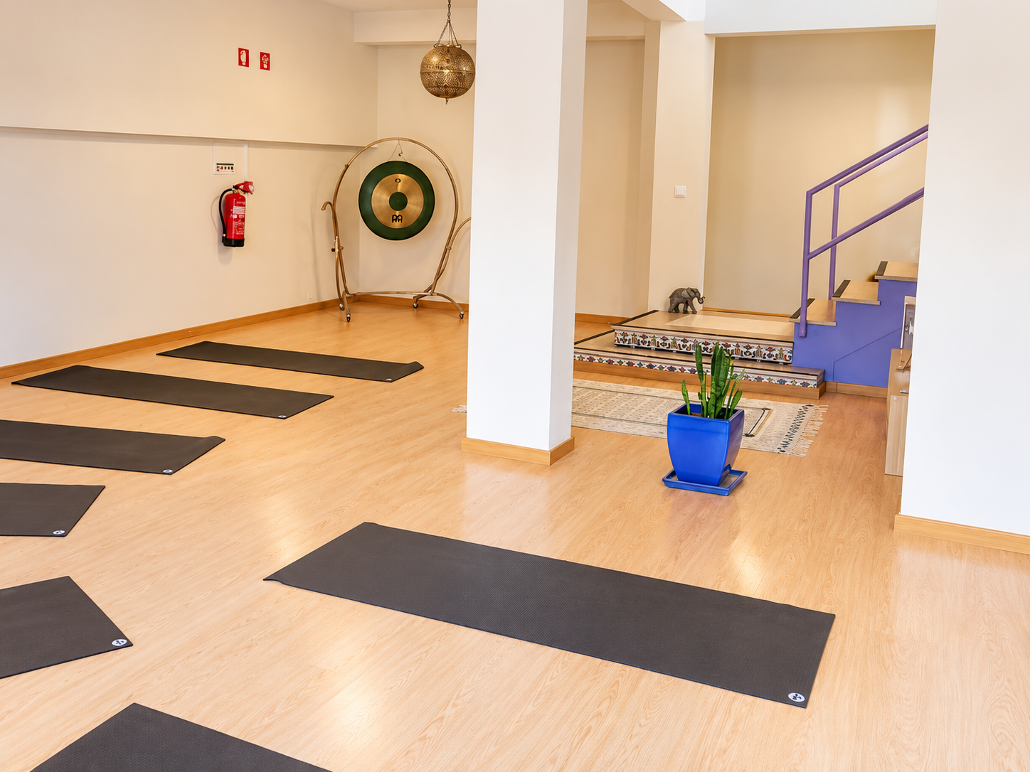 A view of the studio space at Centro Yoga Silves