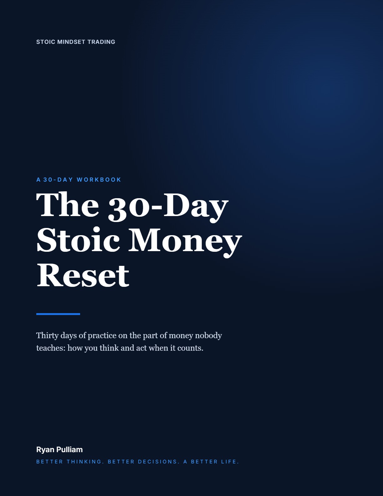 The 30-Day Stoic Money Reset workbook cover