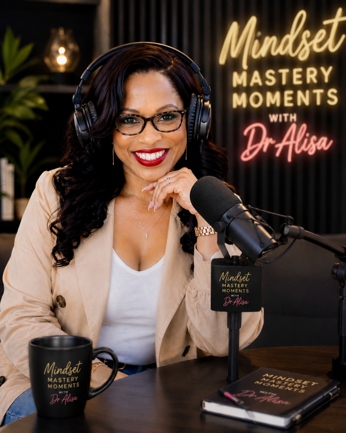 Dr. Alisa Whyte in the Mindset Mastery Moments studio.