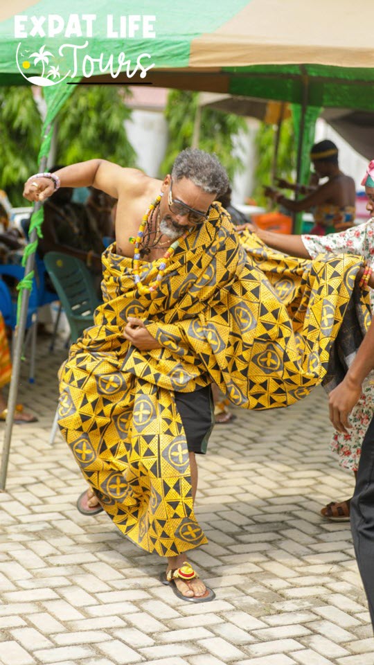 A traditional Ghanaian naming ceremony, part of the Expat Life Ghana experience