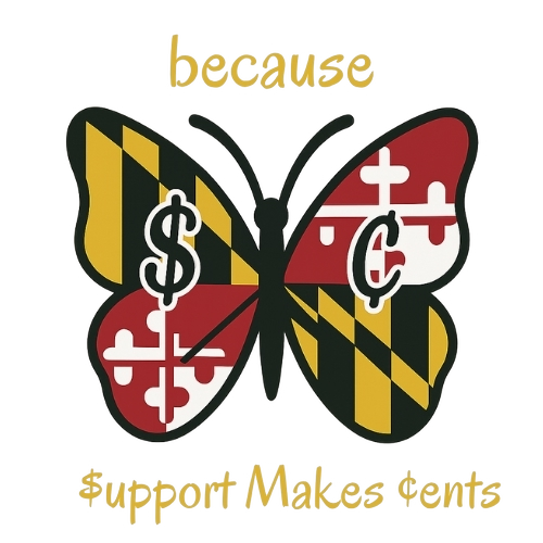 Black Commerce Maryland Butterfly Logo