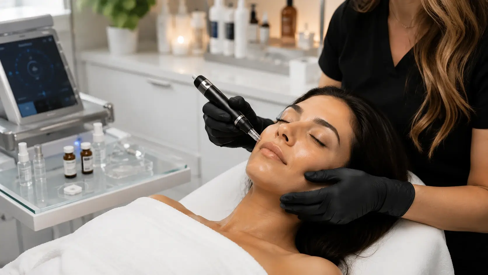 Exosome microneedling dermal delivery skin renewal — regenerative skin treatment Houston Exosome microneedling dermal delivery skin renewal — regenerative skin treatment Houston