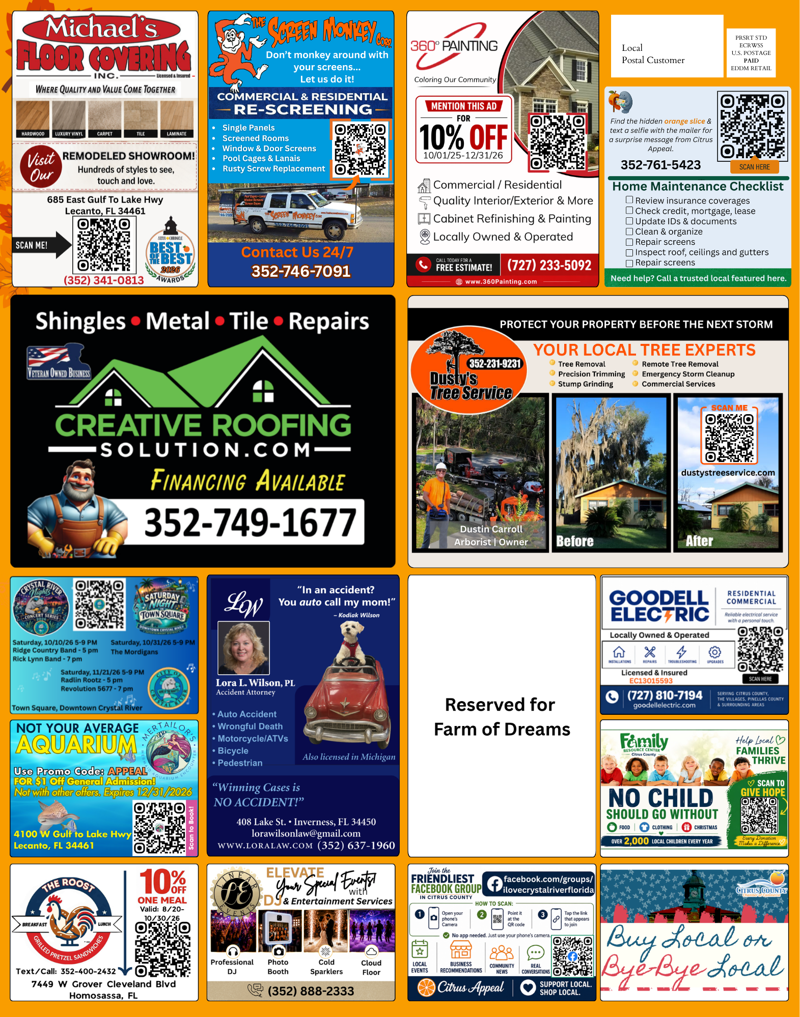 Current Citrus Appeal postcard for Sugarmill Woods, Homosassa