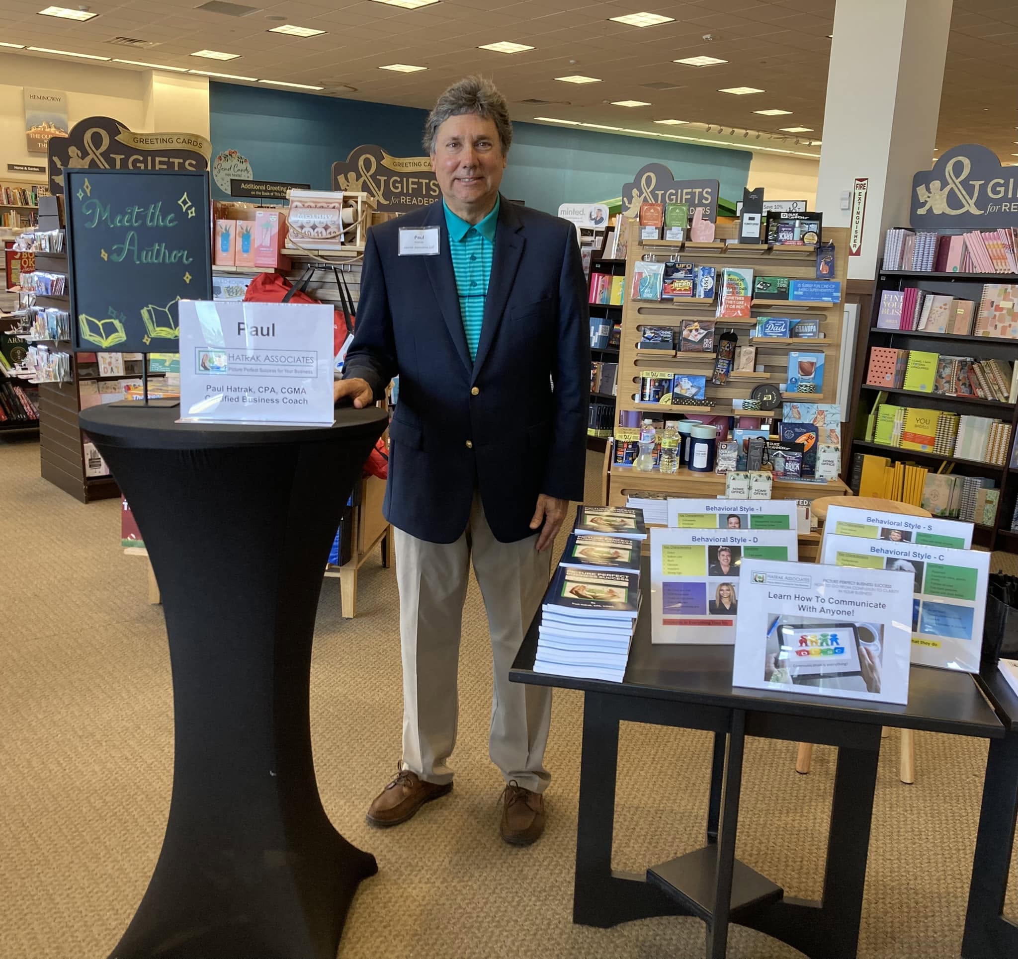 Paul Hatrak at a signing for his book, Picture Perfect Business Success: How to Go From Confusion to Clarity in Your Business.