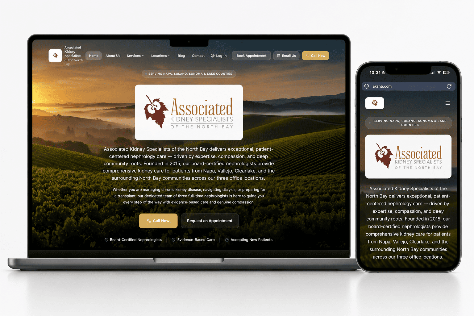 Associated Kidney Specialists of the North Bay - A2Z Digital Client