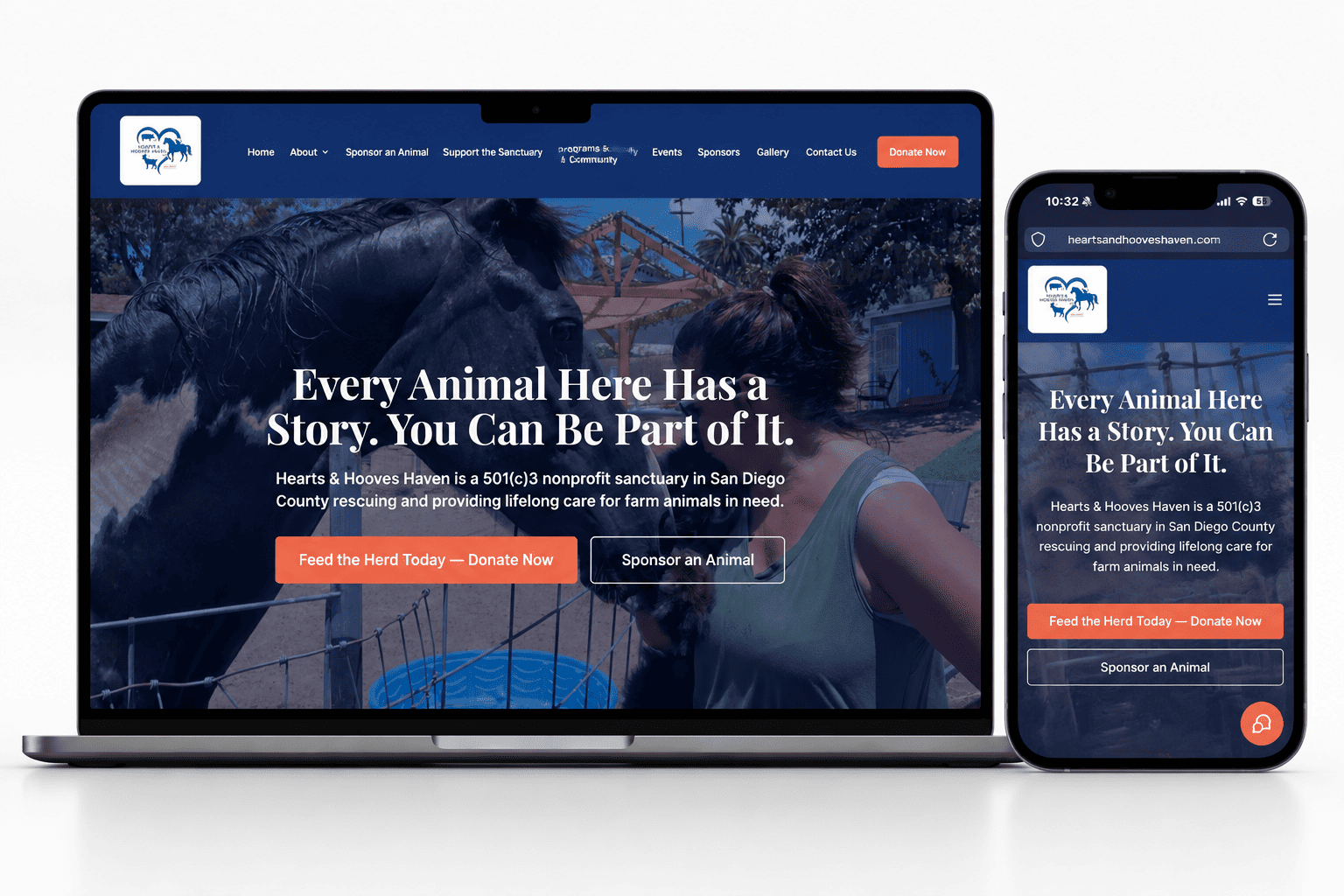 Hearts & Hooves Haven - A2Z Digital Client