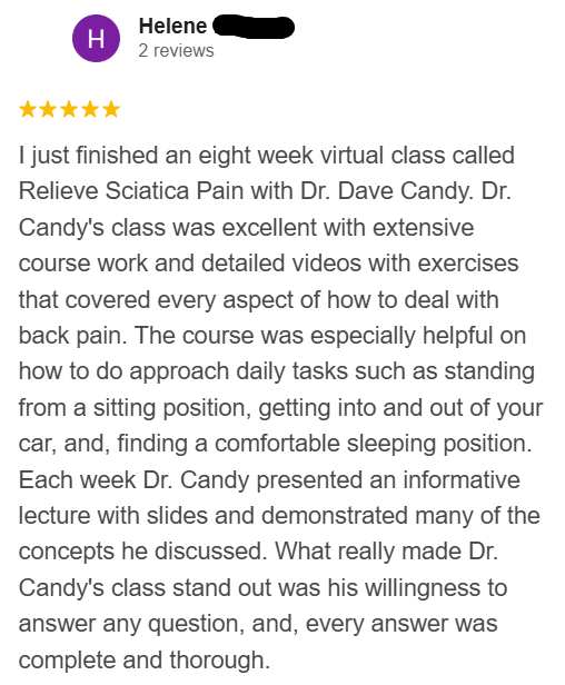 Helene Sciatica Review