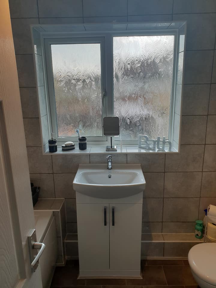 Bathroom vanity and sink installation