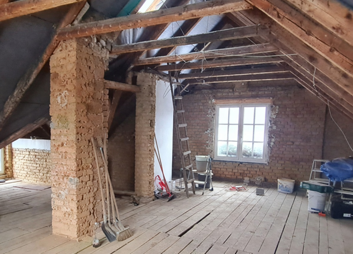 Old attic before loft extension