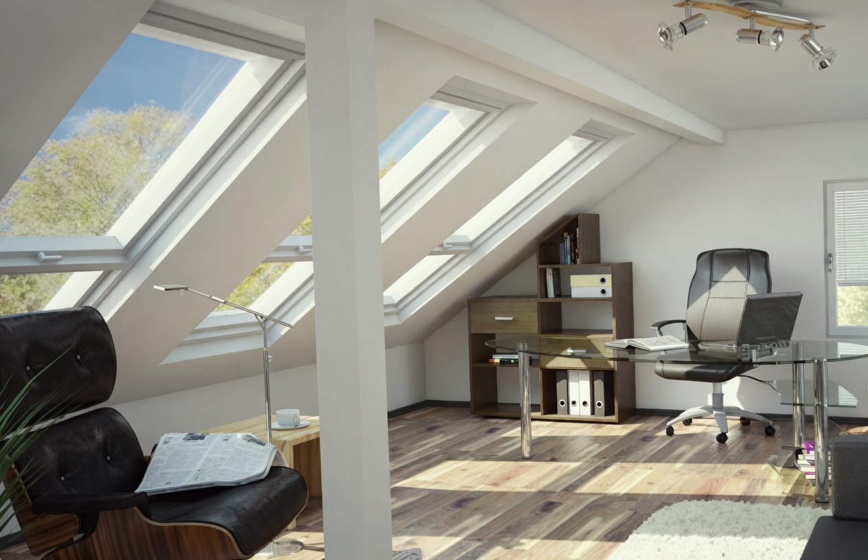 Modern loft living area after extension