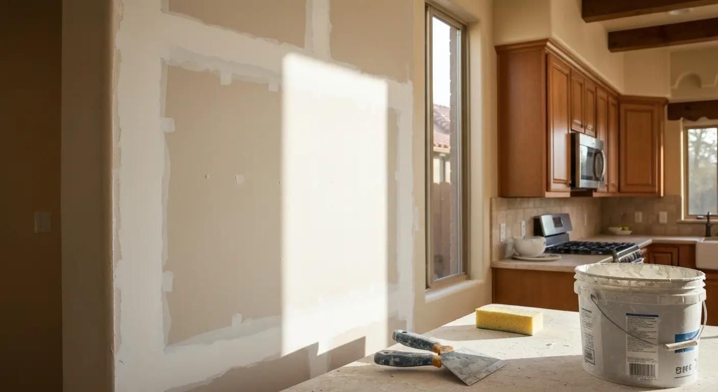 Medium-sized drywall patch repair