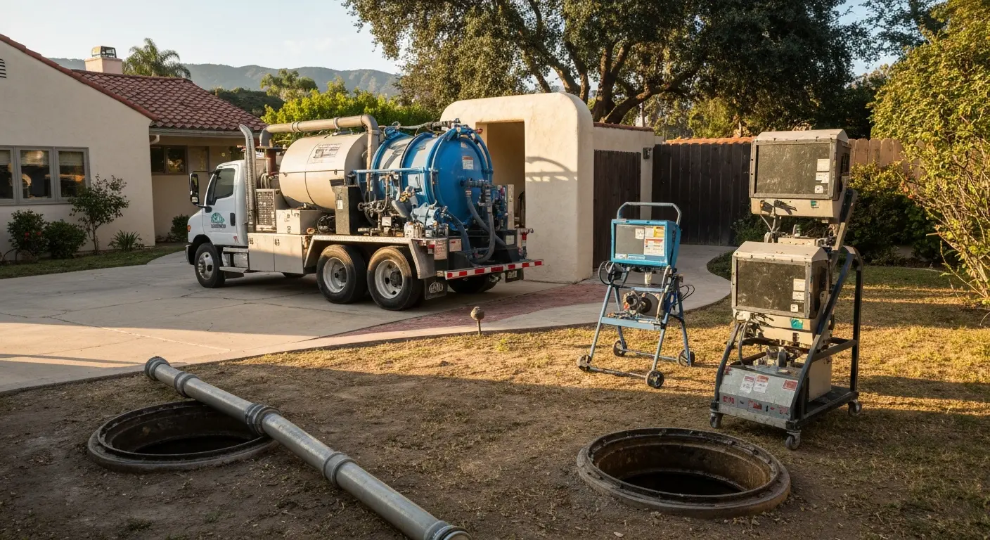 Main sewer line cleaning service