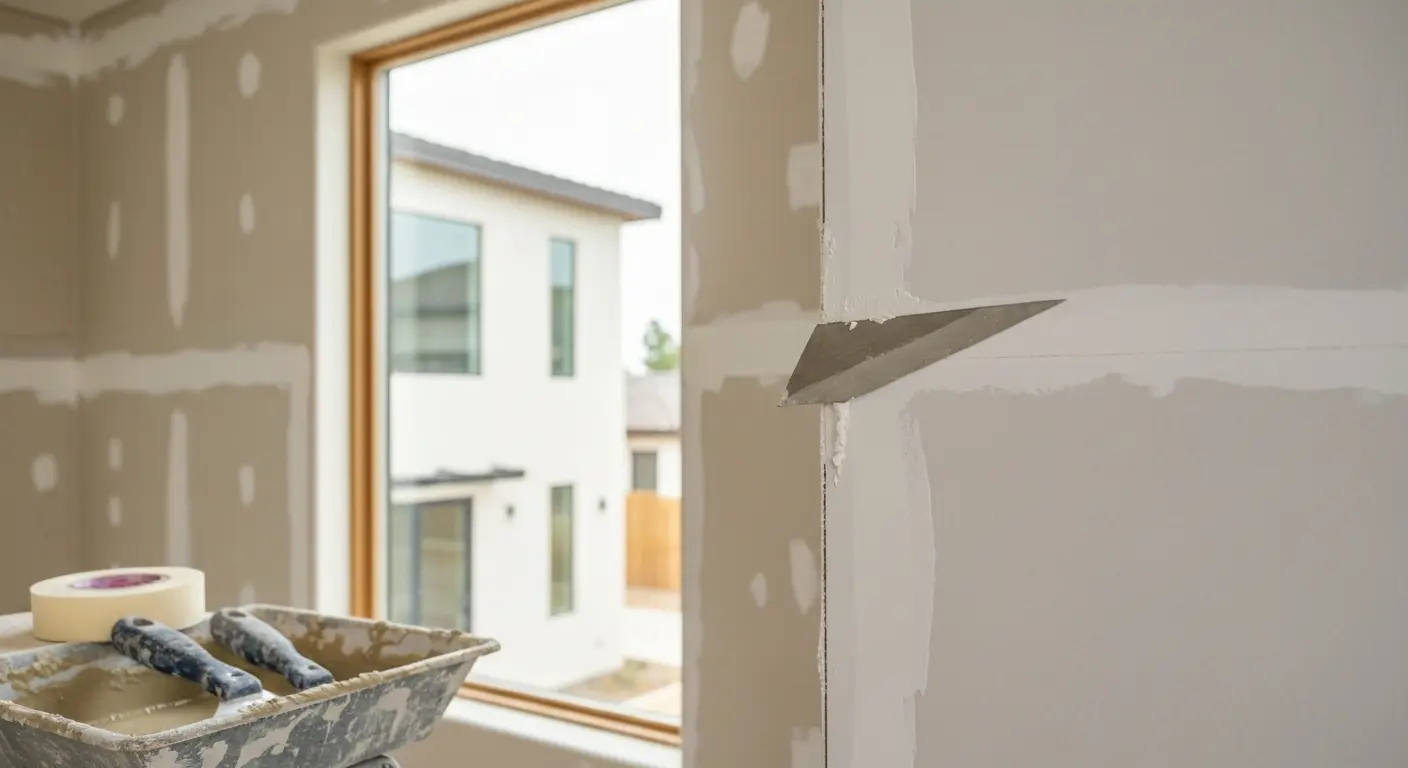 Custom drywall finishing in modern interior